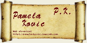 Pamela Ković vizit kartica